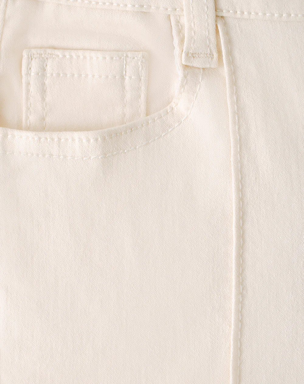 Pantalón bootcut tiro medio drill crema niña - Image 7