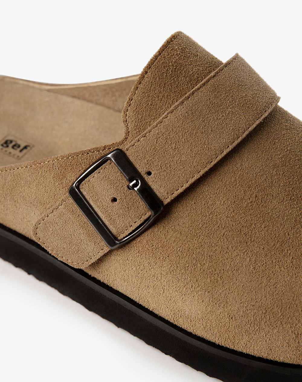 Zuecos tipo clog gamuzado café hombre - Image 5
