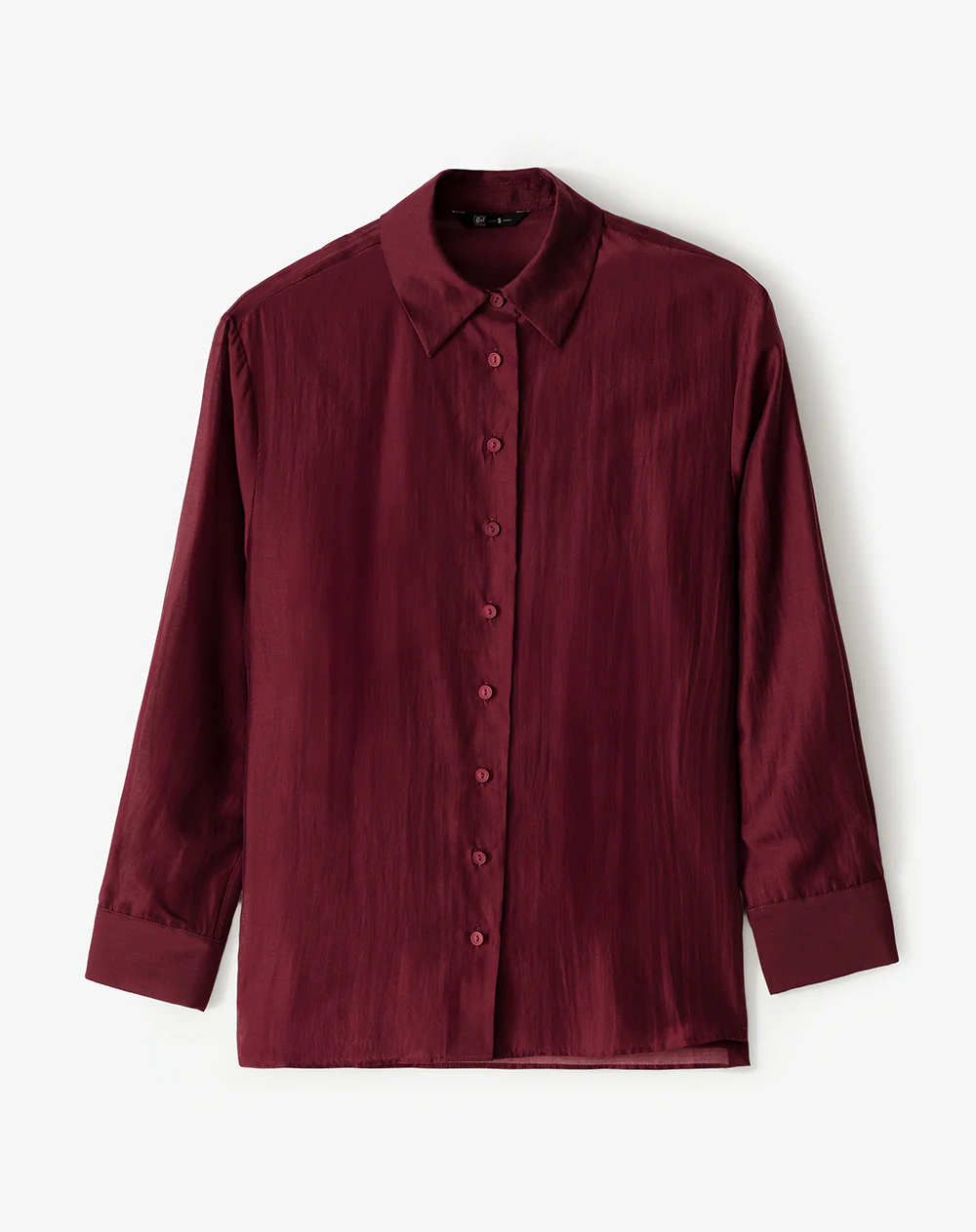 Camisa manga larga oversize vinotinto mujer - Image 5