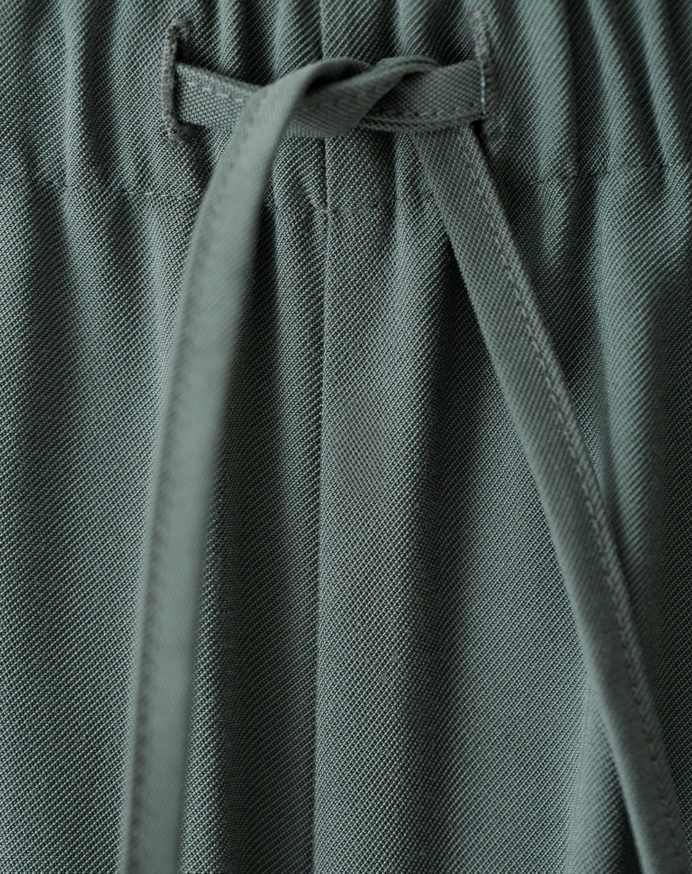 Pantalón wide leg tiro alto verde rayas mujer - Image 7
