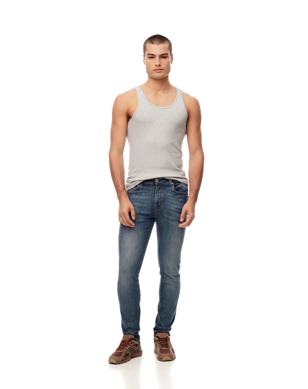 Jean skinny índigo medio hombre