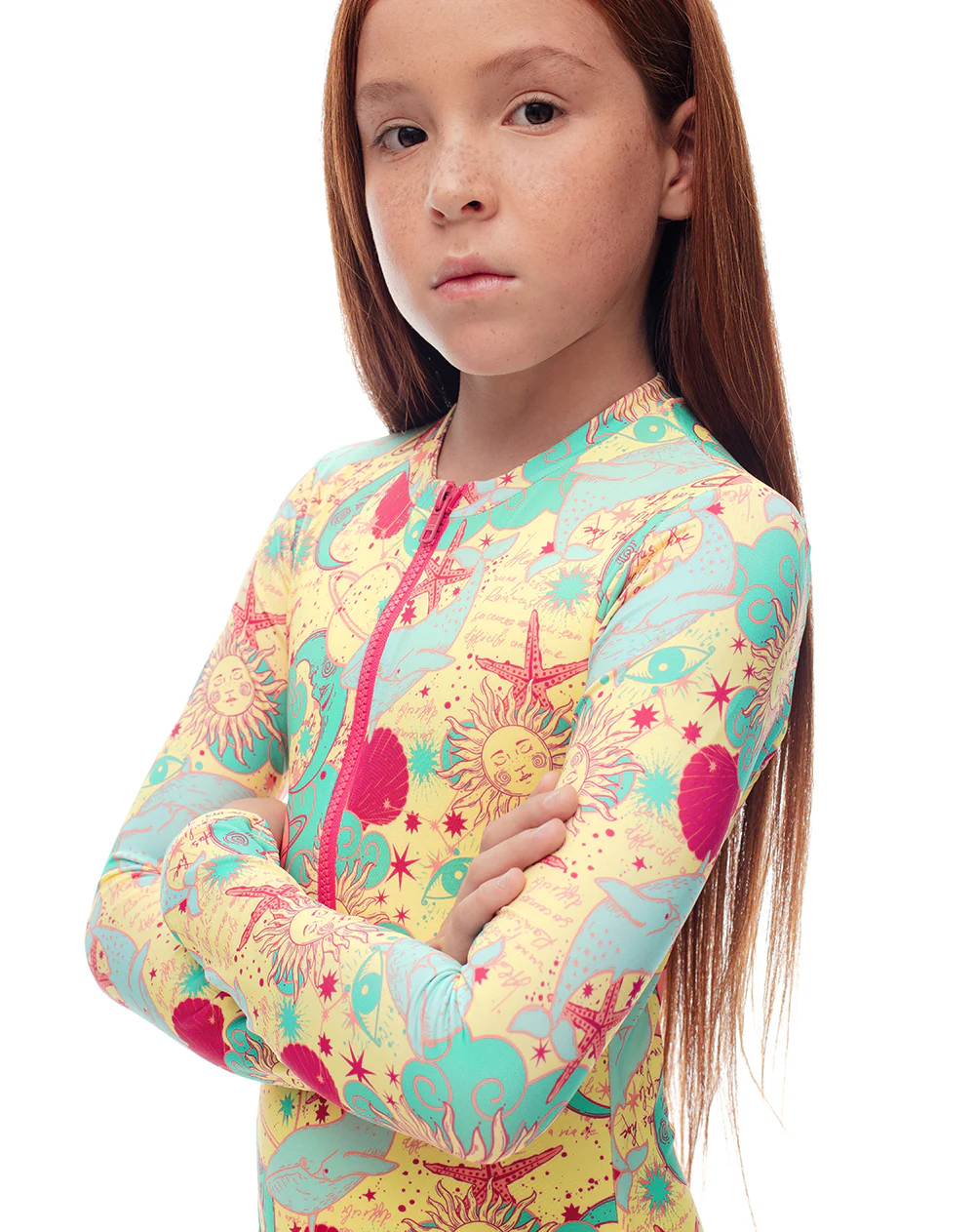 Vestido de baño manga larga estampado niña - Image 4