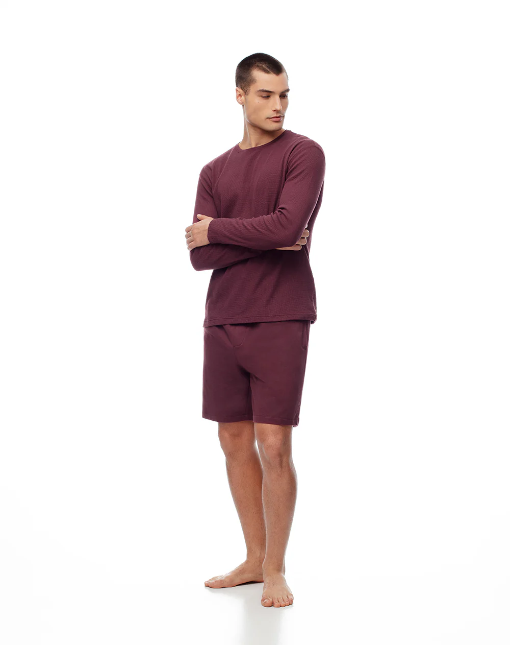 Bermuda regular vinotinto hombre - Image 3
