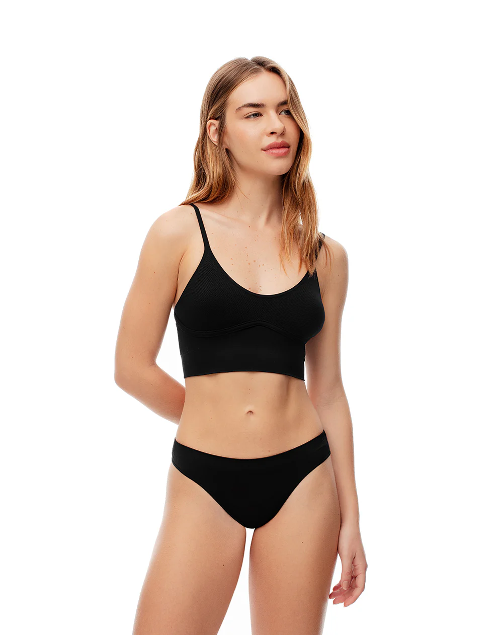 Top soporte medio seamless negro - Image 3