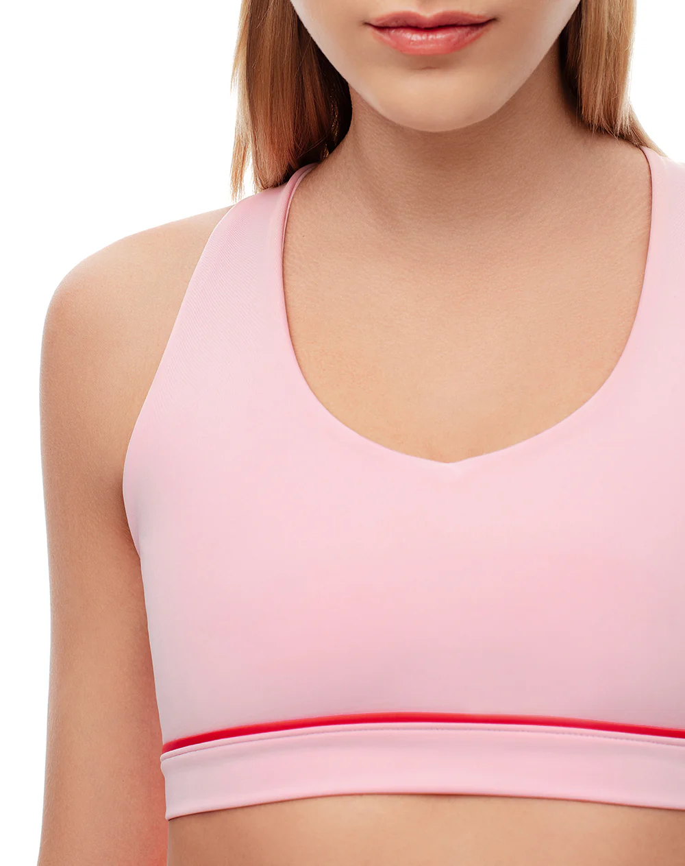 Top tiras anchas soporte medio rosado - Image 3