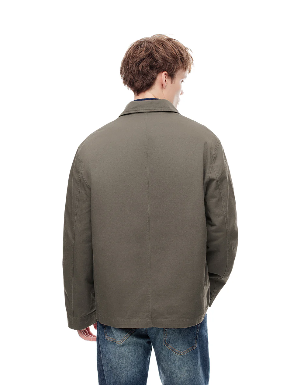 Blazer regular algodón verde hombre - Image 2