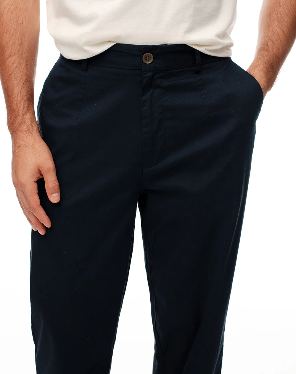 Pantalón chino regular algodón azul hombre - Image 3