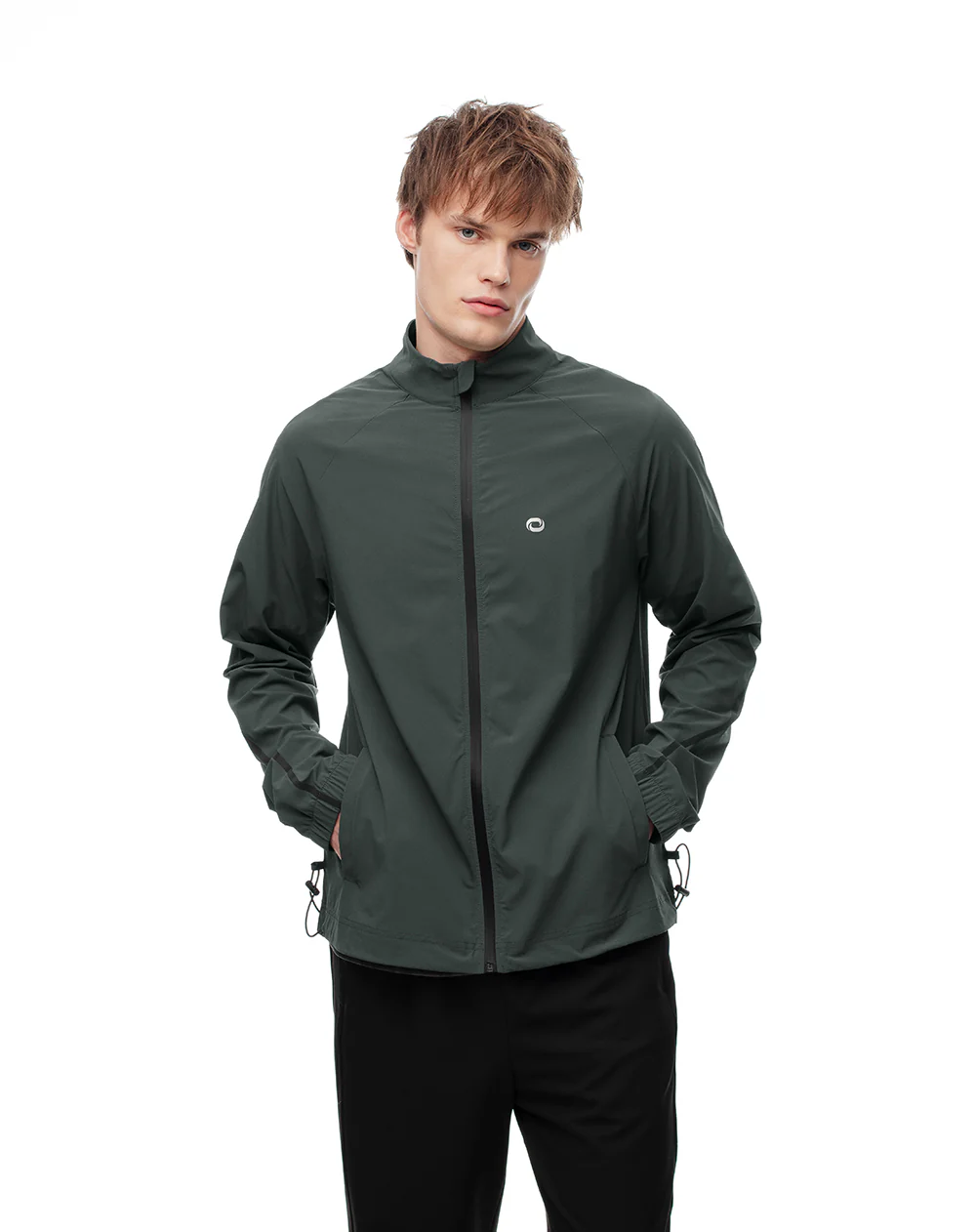 Chaqueta rompevientos verde hombre