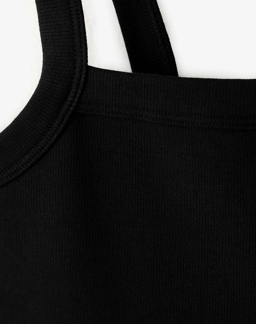 Body cut out rib algodón negro mujer - Image 10