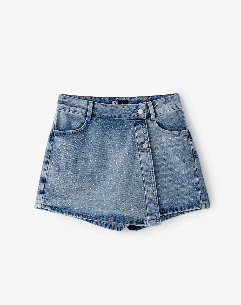 Falda short tiro alto índigo medio mujer - Image 7