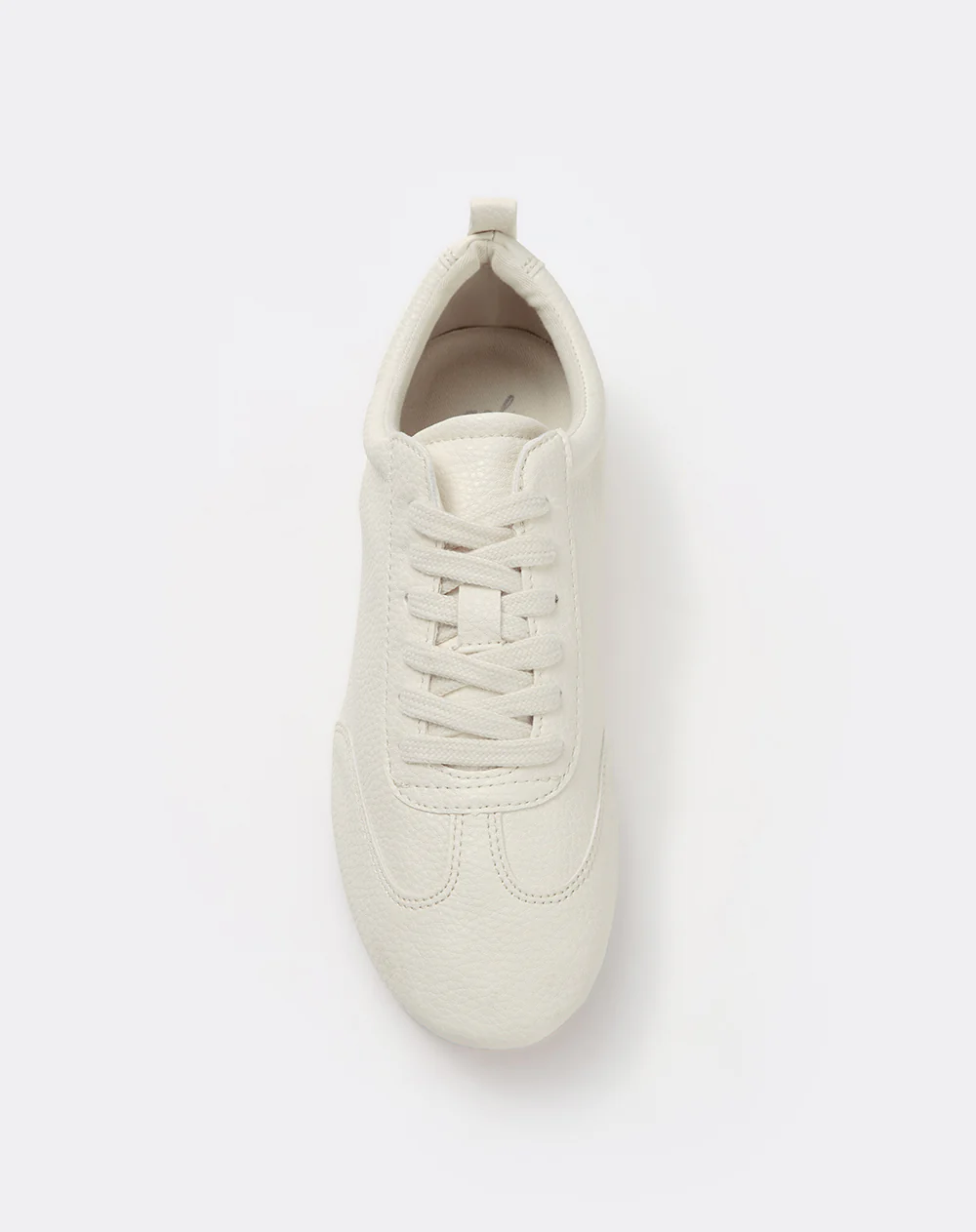 Tenis casuales tipo cuero graneado crudo mujer - Image 3