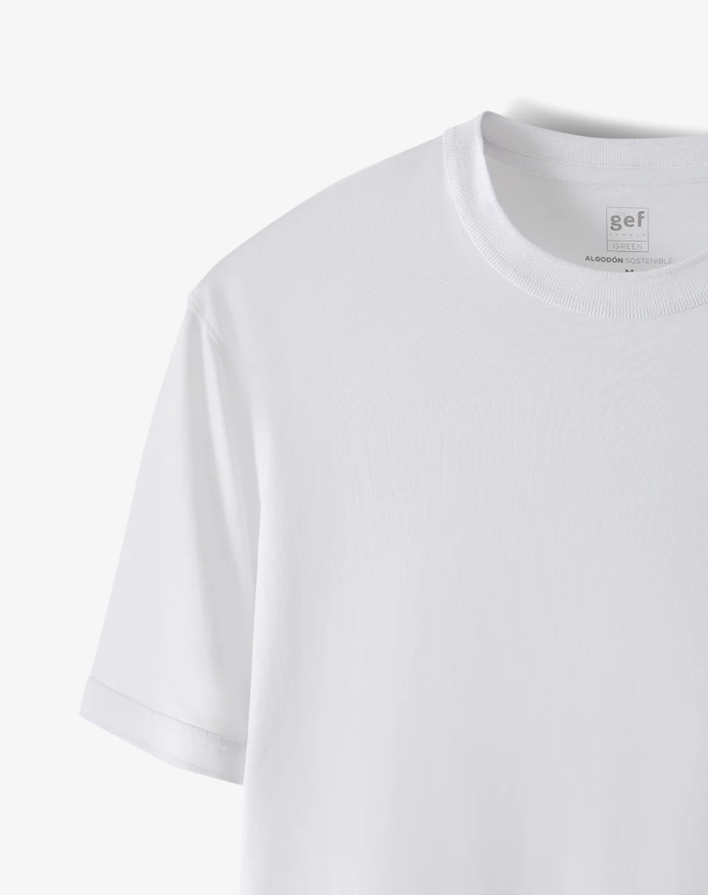 Camiseta regular algodón blanca hombre - Image 2