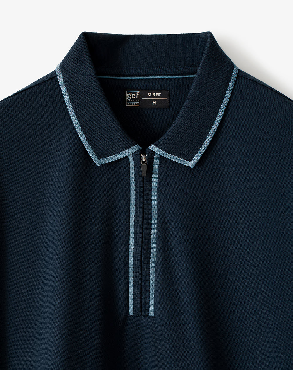 Polo half zip regular azul hombre - Image 7