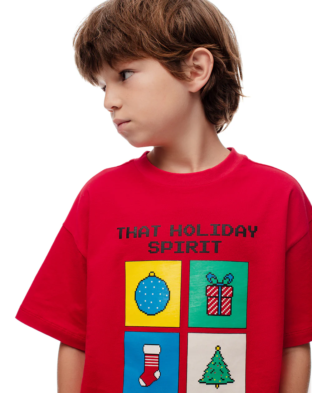 Camiseta regular algodón estampada navidad niño - Image 3