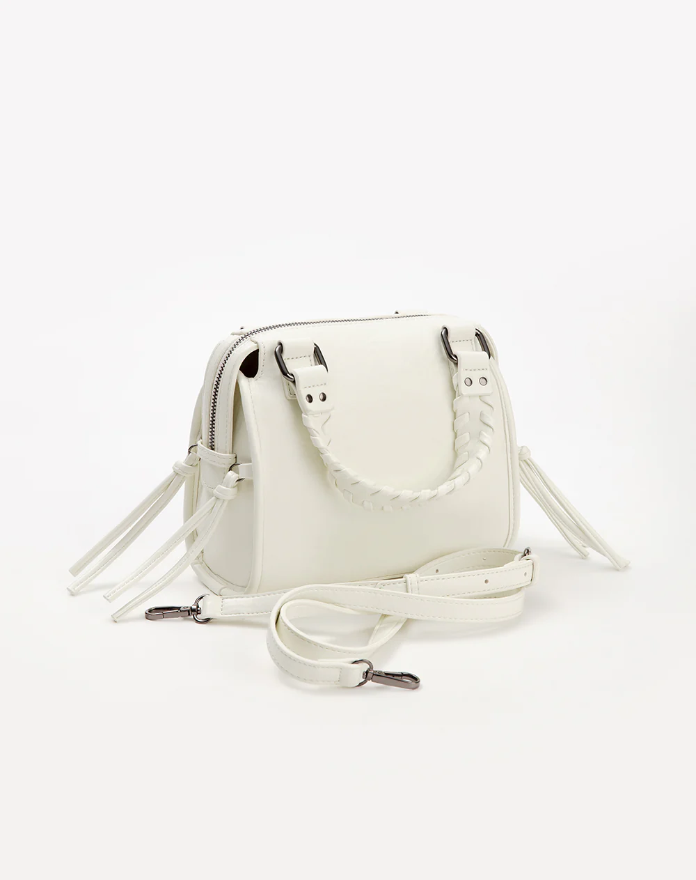 Bolso mini estructurado blanco mujer - Image 4
