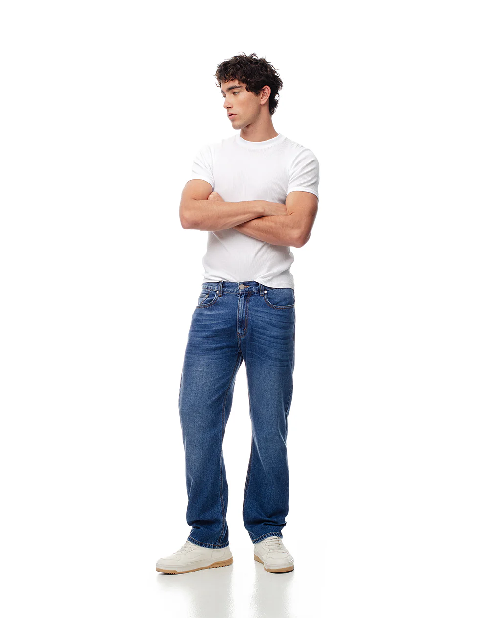 Jean regular índigo medio hombre
