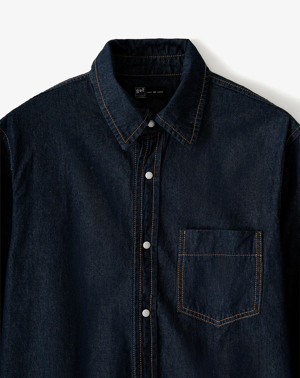 Camisa regular fit manga larga índigo oscuro - Image 2
