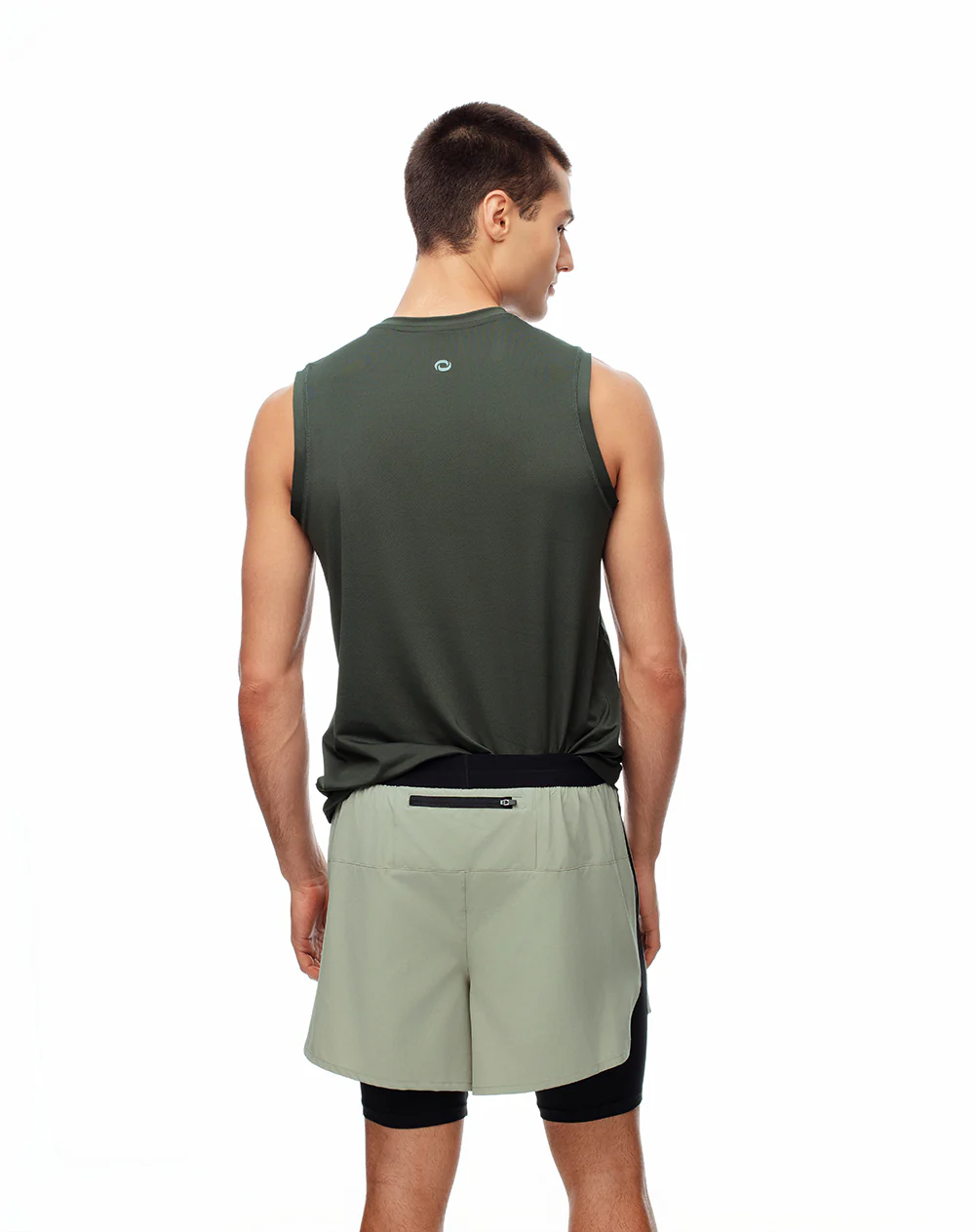 Short pantaloneta verde bloques - Image 2