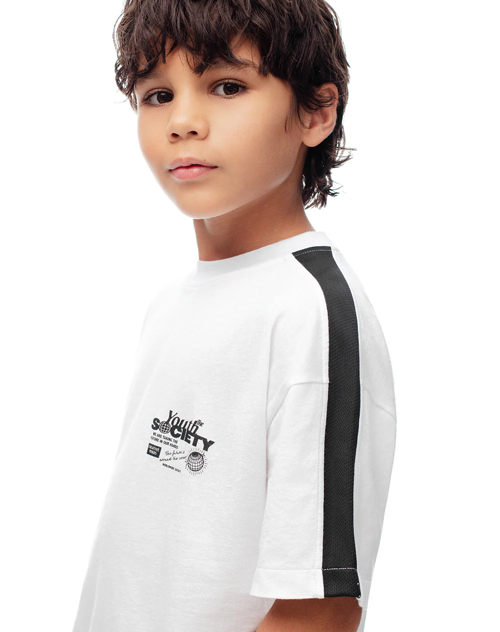 Camiseta regular blanca niño - Image 3