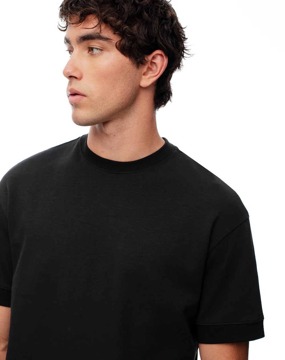 Camiseta oversized fit manga corta negra - Image 3