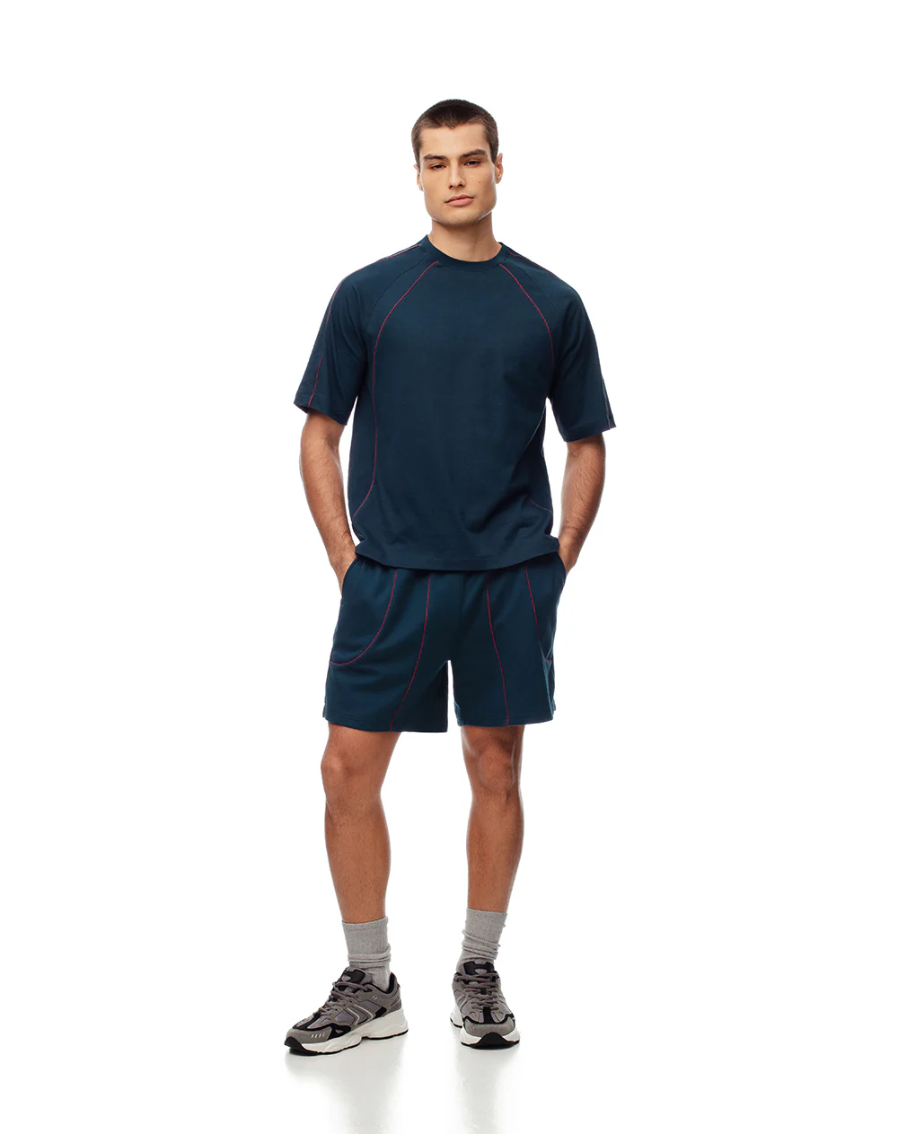 Camiseta relax algodón azul hombre - Image 4