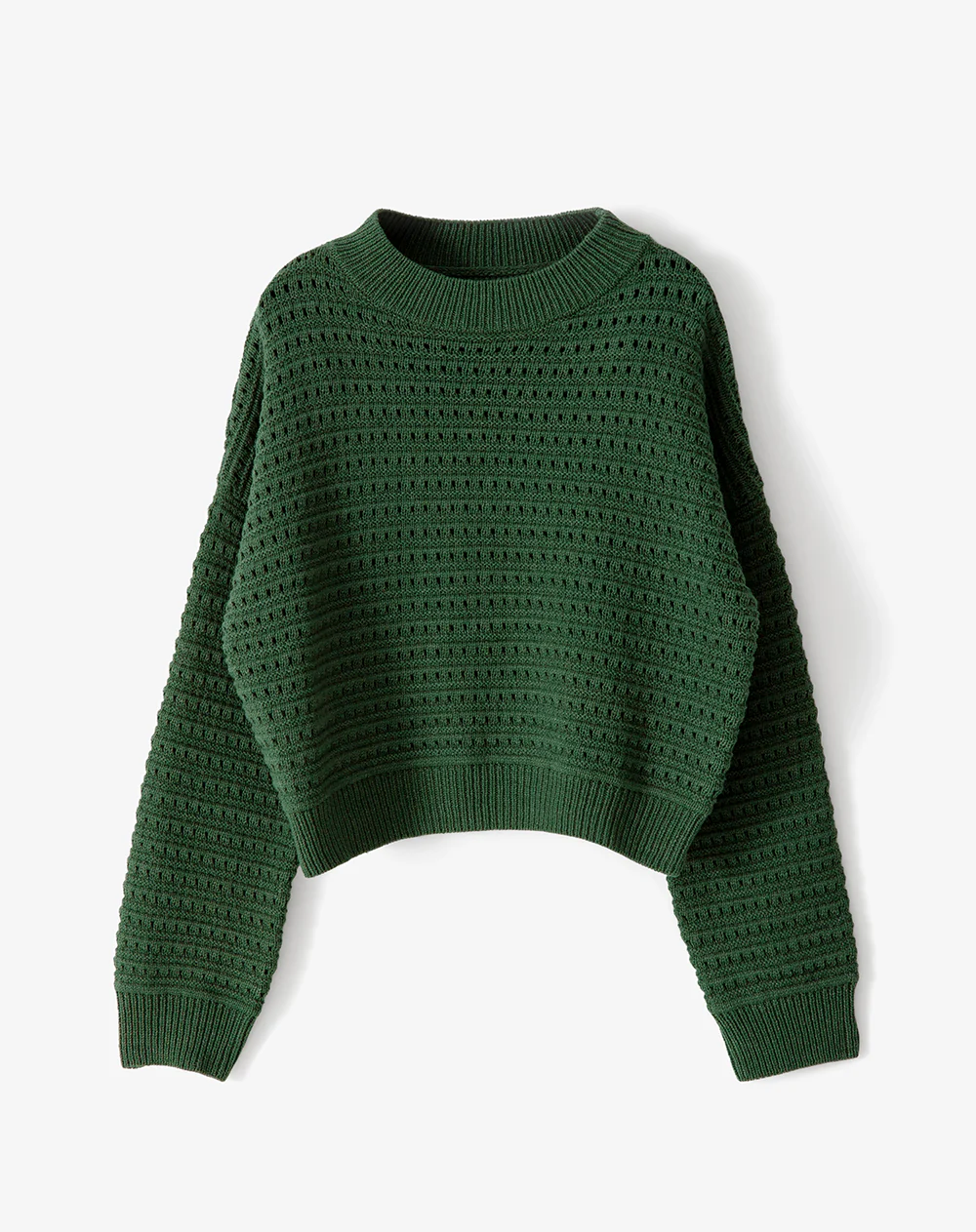 Suéter oversize tejido de punto verde niña - Image 5